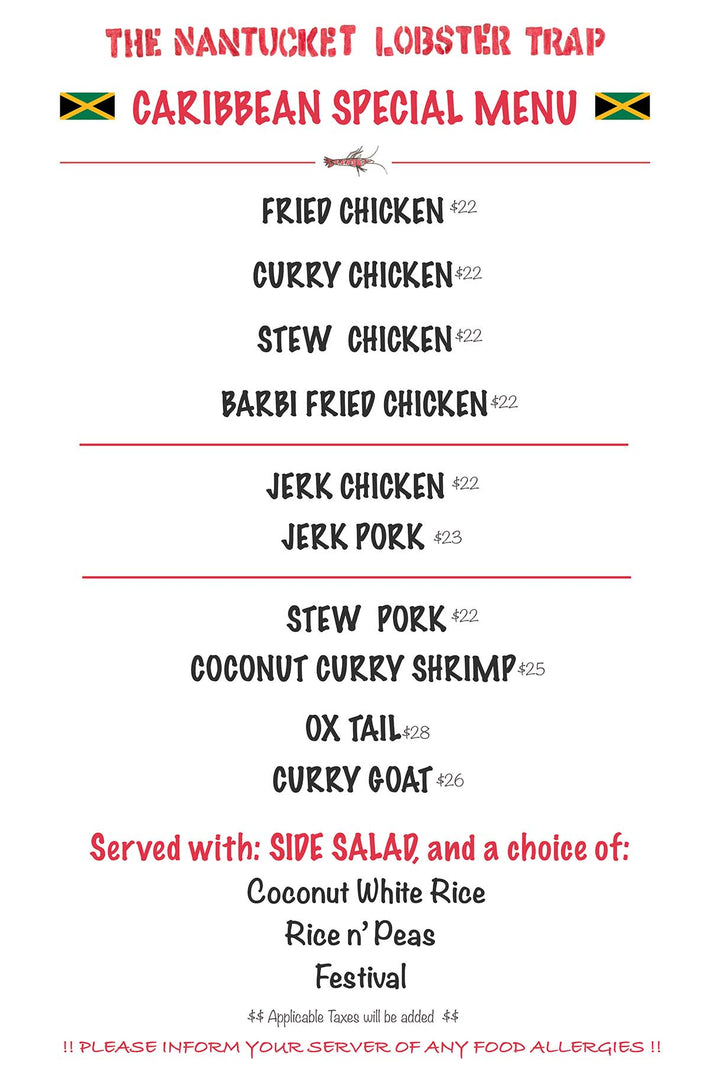 Takeout Menu – Nantucket Bay Scallop Trading Company, a Division of the ...